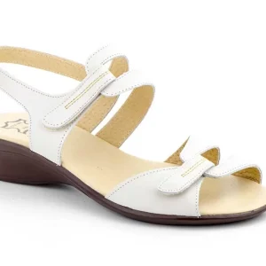 Sandalias Vaquetillas Mujer Piel Beig Cuña