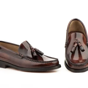 Mocasines Hombre Piel Florentic Golden Marrón Borlas