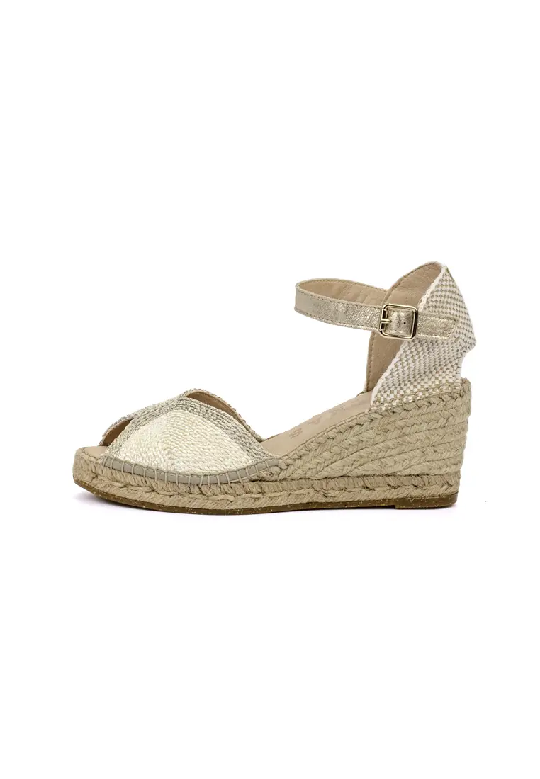Alpargata Alhamas Aleli Blanca y Oro