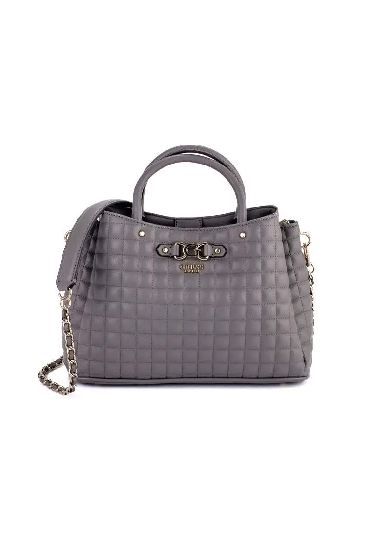 Bolso Guess Nadira Satchel Gris