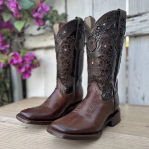 DA-2411 Cafe - Botas Vaqueras para Mujer