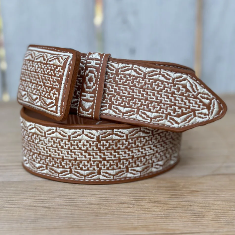 Cinturón Vaquero Natural Greca de 2" - Cinturones Vaqueros para Hombre - Imagen 6