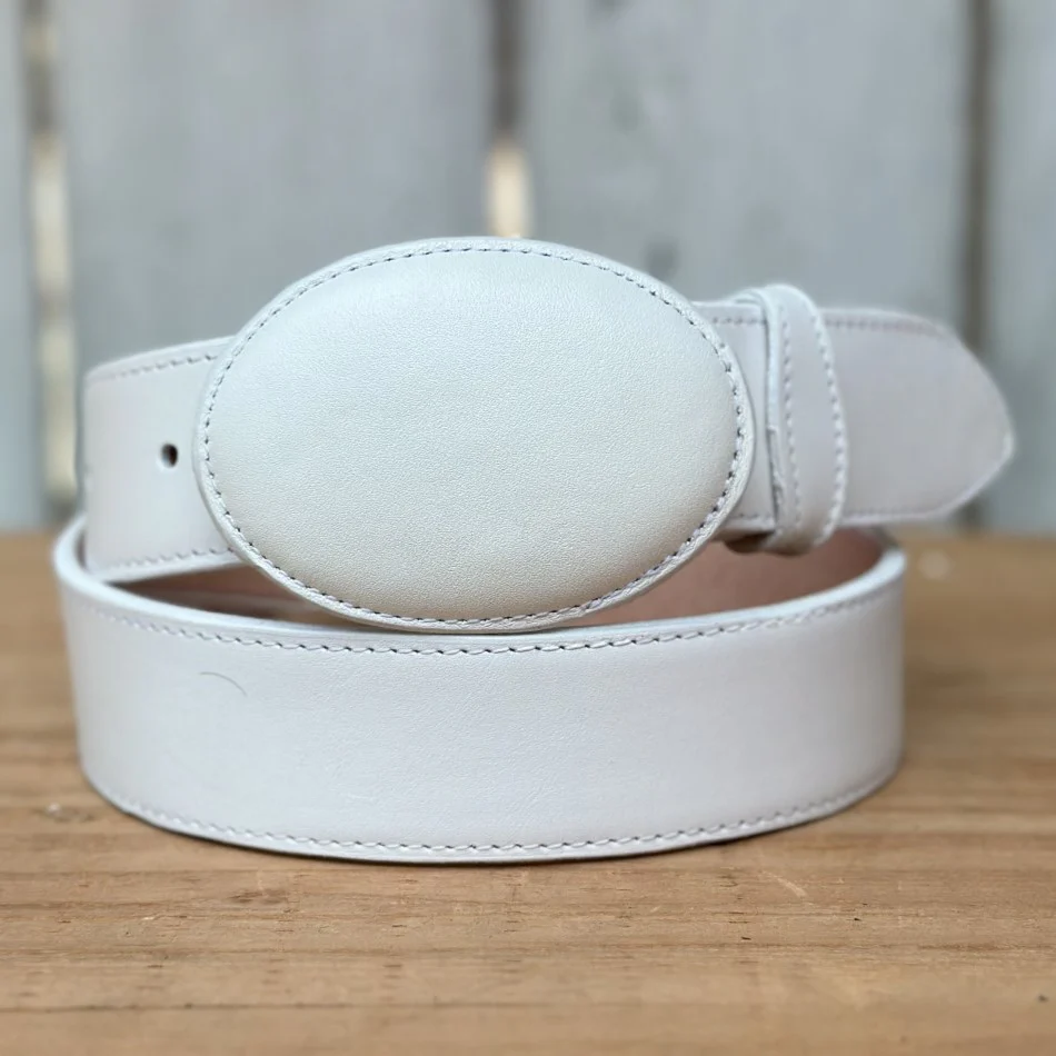 DB-Cabra Blanco – Cinturones Vaqueros para Hombre