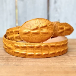 DB-Cocodrilo Imitacion Mantequilla - Cinturones Vaqueros Exoticos