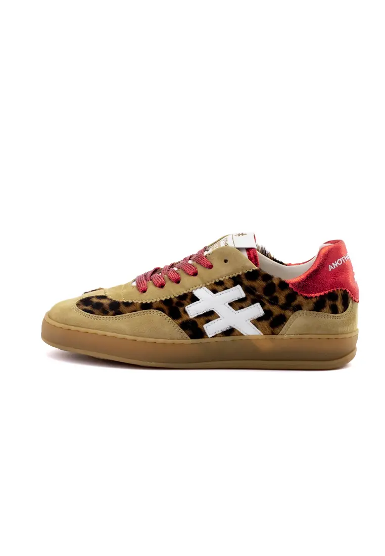 Deportiva Another Trend A032 Leopardo y Rojo