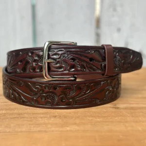Cinturón "Silvestre" Café - Cinturones Artesanales Mexicanos para Hombre