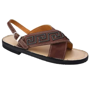 PM-33121 Cruzado Café - Huaraches Artesanales Mexicanos para Hombre