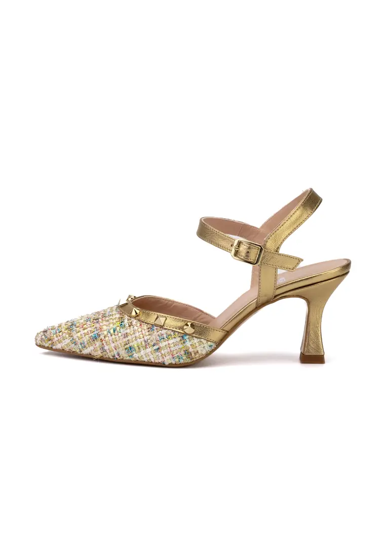 Zapato Manila Tachas Oro